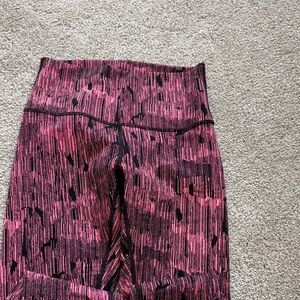 lululemon athletica Pink and Black Patterned Leggings size 6
